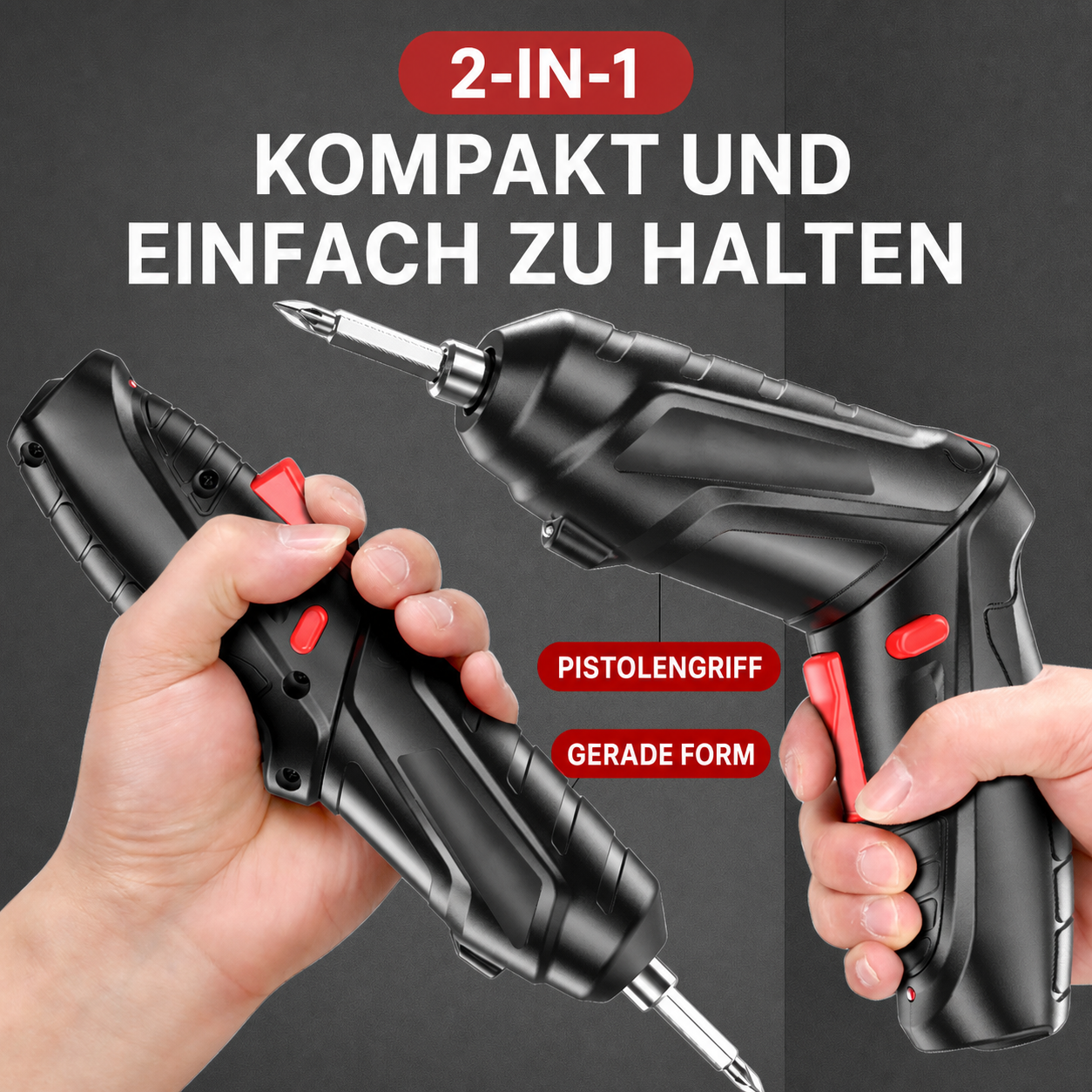 Multifunktionaler, faltbarer elektrischer Schraubendreher für den Heimgebrauch